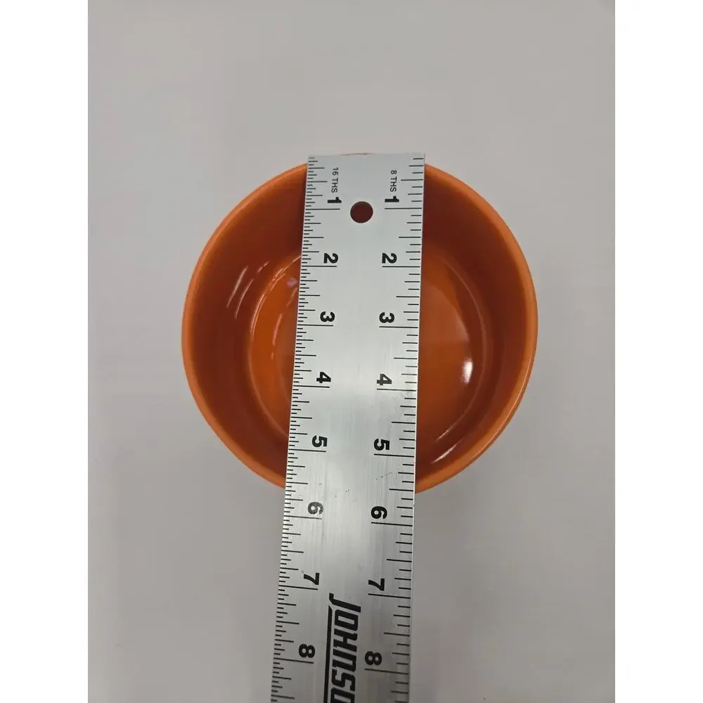 Rae Dunn Lick or Treat Halloween Dog Water Food Bowl Orange Black Pet Dish